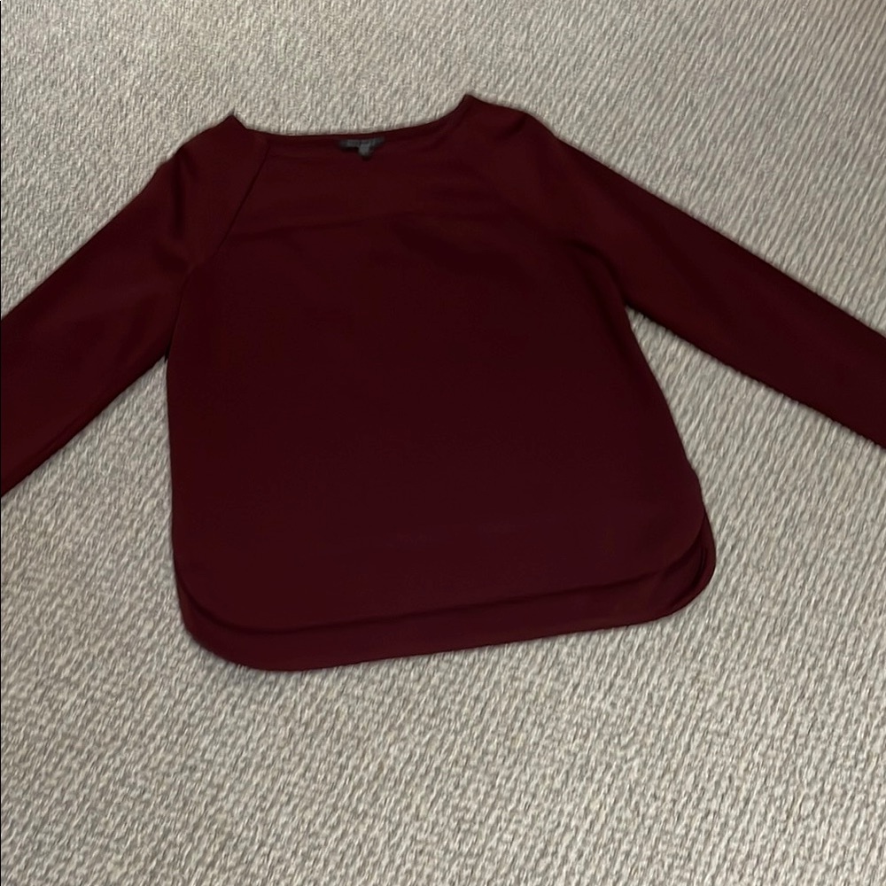 Banana Republic Burgundy Blouse with Long Sleeves